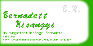 bernadett misangyi business card
