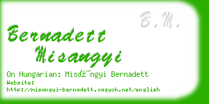 bernadett misangyi business card